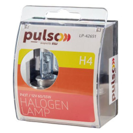 Лампы PULSO/галогенные H4/P43T 12v60/55w super white/plastic box