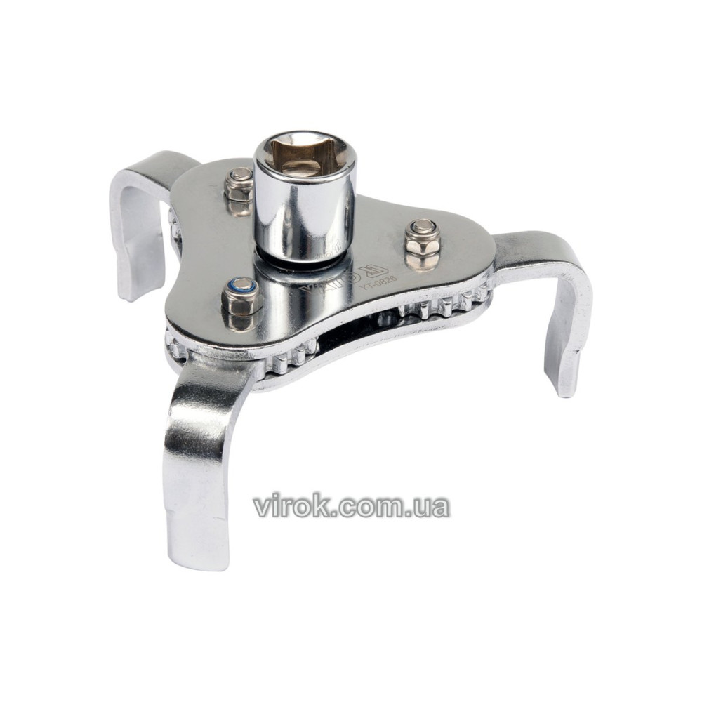 Ключ до оливного фільтру "краб" YATO, на квадр. 3/8", 1/2", 63-120мм, 3 ножки [12/36]