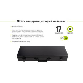 Alloid. Набор головок 3/4", 17 предм. 6 гран. 19-50 мм. (НГ-6017М)