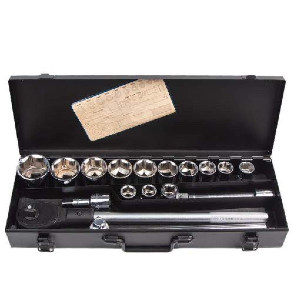 Alloid. Набор головок 3/4", 17 предм. 6 гран. 19-50 мм. (НГ-6017М)
