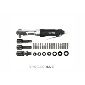 Тріщатка пневматична YATO : квадрат- 1/2", 68 Нм, 6.2 бар, 110 л/хв, з обладунками, 30 шт. [4]