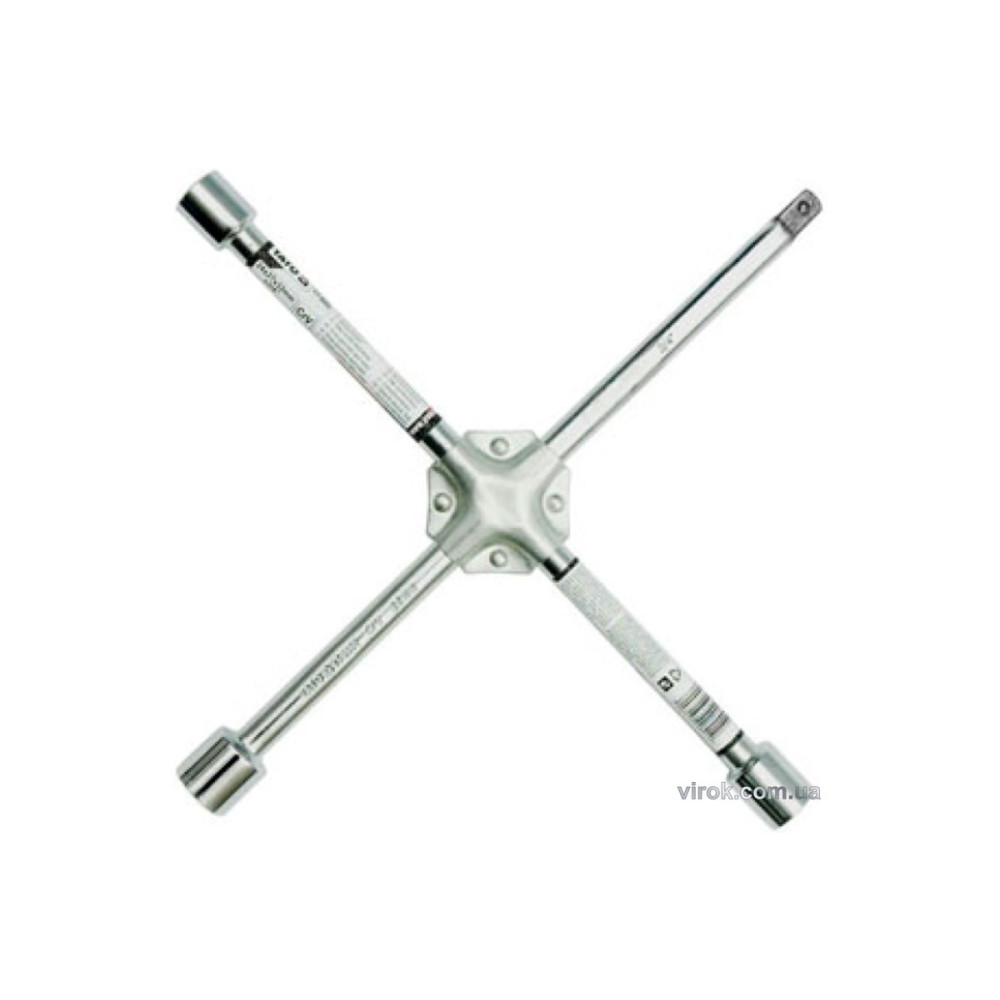 Ключ для коліс хрестоподібний YATO 24х27х32x3/4" зміцнений [3]