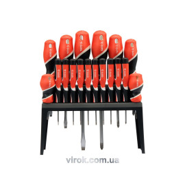 Набір викруток YATO : шліц SL (6), "Philips" PH (6), "Torx" (6). 18 Шт. YT-25982
