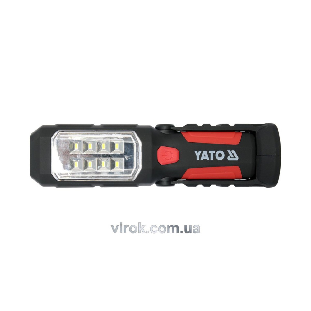 Фонарь LED на батарейках 3Х АА, 8+1 диод, крюк+магнит, 3 режима света YT-08513