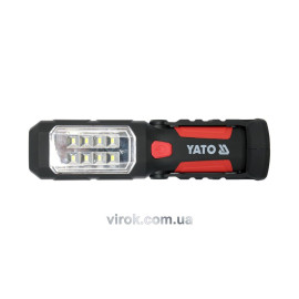 Фонарь LED на батарейках 3Х АА, 8+1 диод, крюк+магнит, 3 режима света YT-08513
