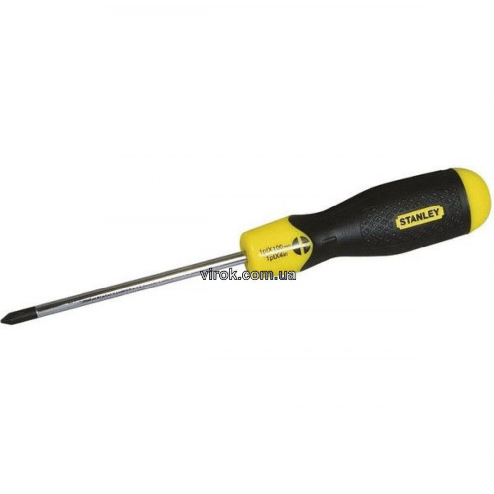 Викрутка хрестова STANLEY "Cushion Grip" : "Philips" PH2 x 100 мм