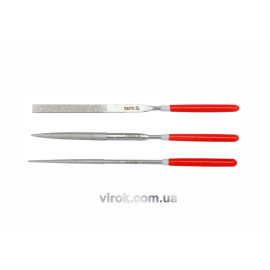 Надфіль алмазний YATO Набір 3пр. 3х140х50мм [40/400]