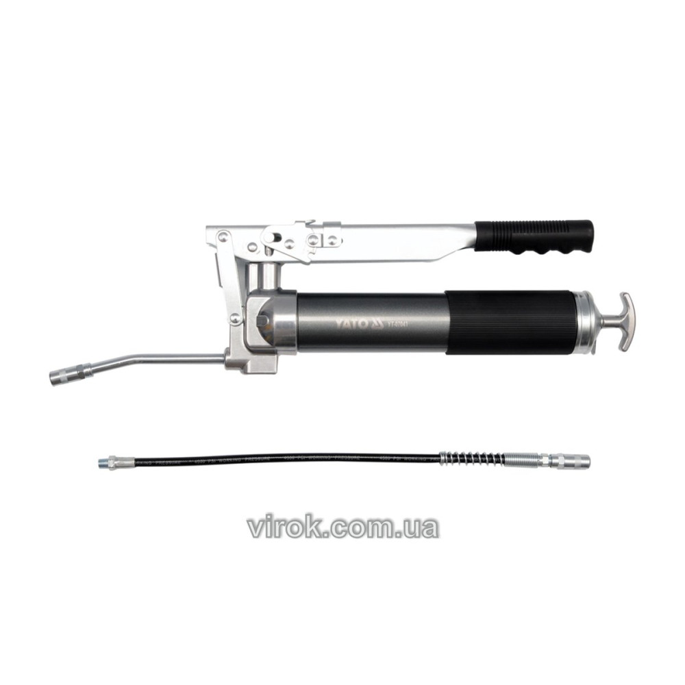 Шприц смазочный YATO, 500 см³, 70 MPa. с жестко. и гибкость. аппликаторами YT-07041