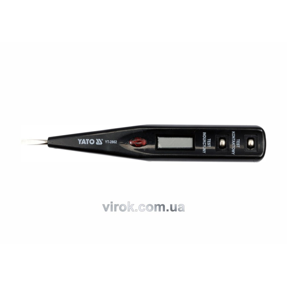 Індикатор напруги YATO контрольний цифровий 12-250 V LCD [20/500]