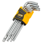 Haбіp Г-подіб. ключів подовжених з отвором TORX 9 пр. (T10H-T50H) JCB Tools JCB-5098TL