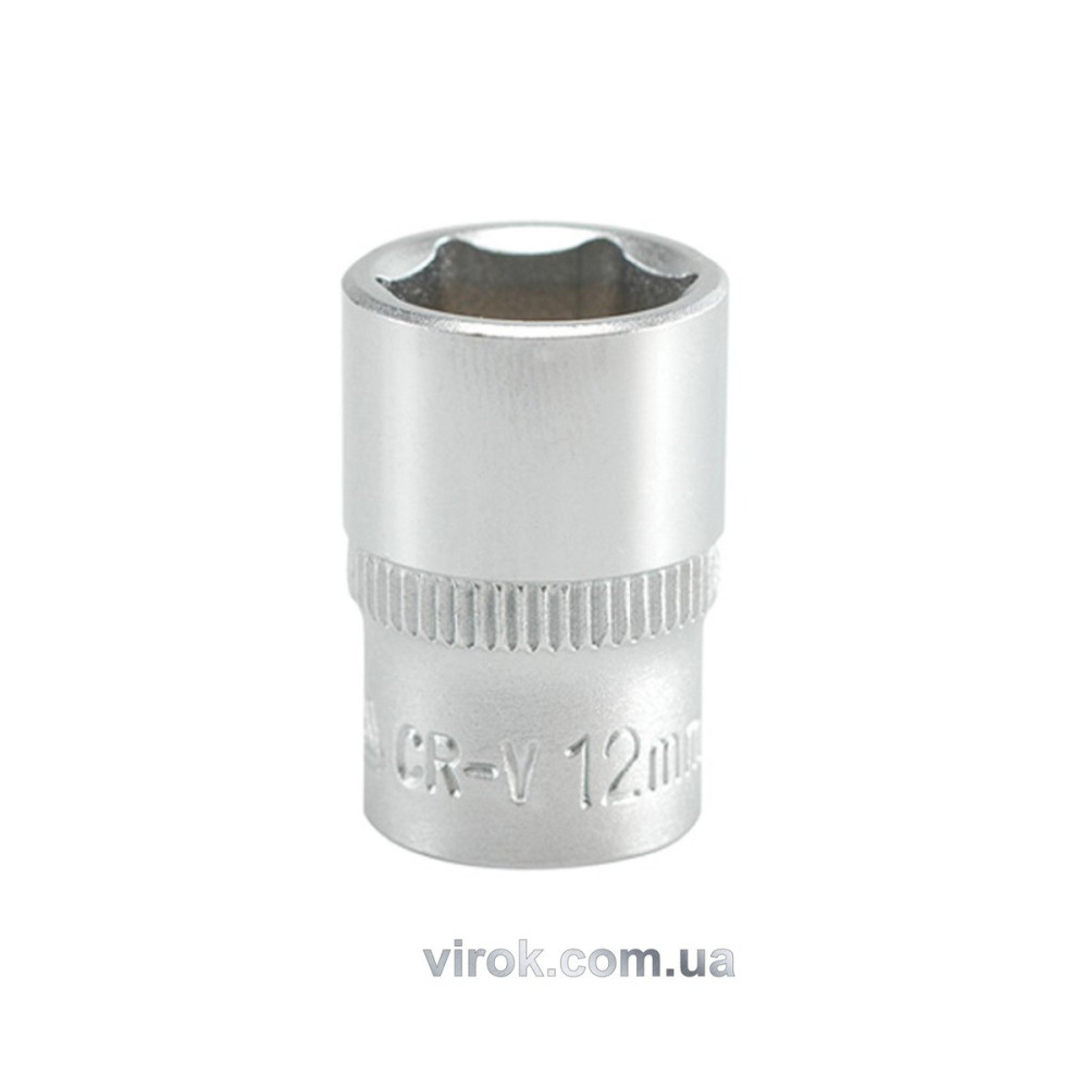 Головка торцева 6-гранна YATO : квадрат 1/4", М= 12 мм, L= 25 мм [24/240/480]