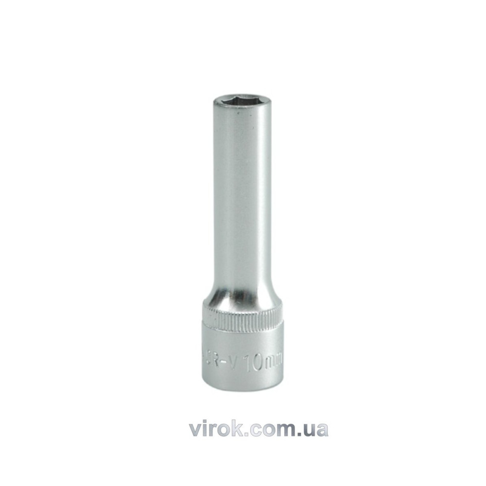 Головка торцева 6-гранна YATO : подовжена, квадрат 1/2", М= 10 мм, L= 76 мм [12/60/120]