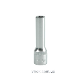 Головка торцева 6-гранна YATO : подовжена, квадрат 1/2", М= 10 мм, L= 76 мм [12/60/120]