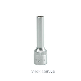 Головка торцева 6-гранна YATO : подовжена, квадрат 1/2", М= 8 мм, L= 76 мм [12/60/120]