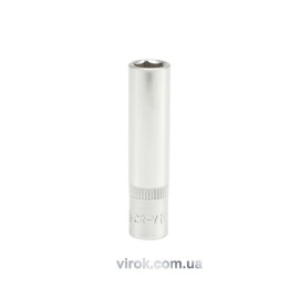 Головка торцева 6-гранна YATO : подовжена, квадрат 1/4", М= 8 мм, L= 50 мм [24/240/480]