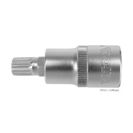 Головка торцева до квадрату 1/2" YATO з насадкою "SPLINE" M10, L= 55 мм [40/160]