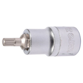 Головка торцева до квадрату 1/2" YATO з насадкою "SPLINE" M6, L= 55 мм [40/240]