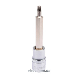 Головка торцева до квадрату 1/2" YATO з насадкою "TORX" подовжена Т30, L= 100 мм [20/120]