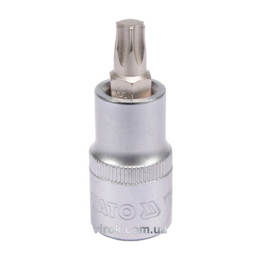 Головка торцева до квадрату 1/2" YATO з насадкою "TORX" Т45, L= 55 мм [40/240]