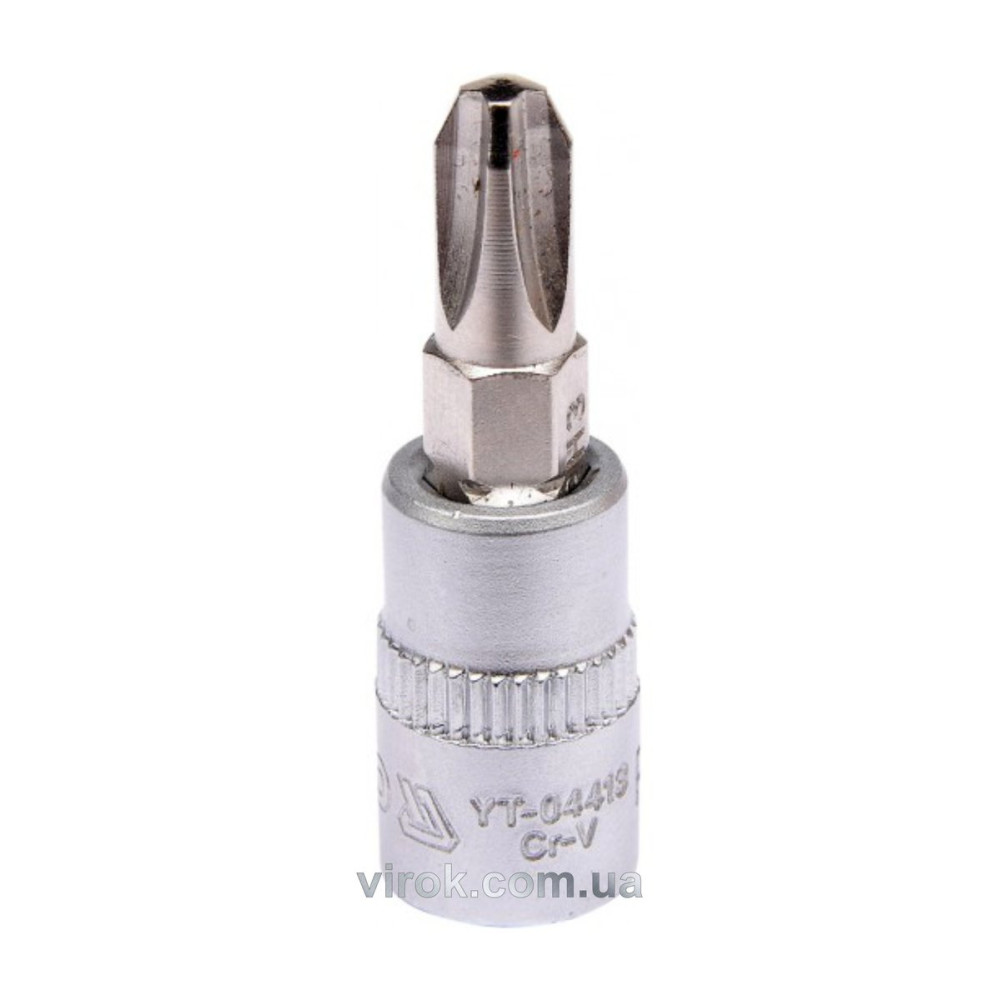 Головка торцева до квадрату 1/4" YATO з насадкою "Philips" PH3, L= 37 мм [150/600]