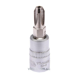 Головка торцева до квадрату 1/4" YATO з насадкою "Philips" PH3, L= 37 мм [150/600]