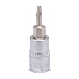 Головка торцева до квадрату 1/4" YATO з насадкою "TORX" Т10, L= 37 мм [150/600]