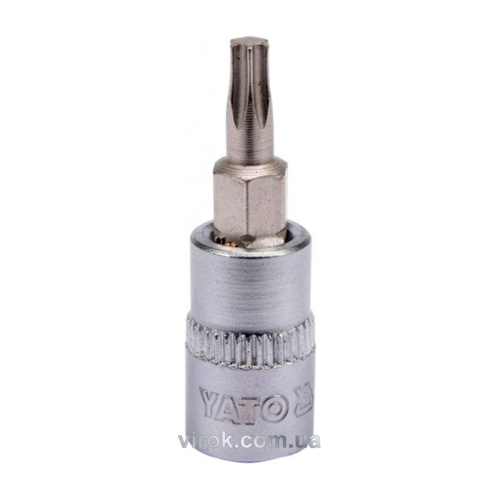 Головка торцева до квадрату 1/4" YATO з насадкою "TORX" Т20, L= 37 мм [150/600]