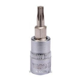 Головка торцева до квадрату 1/4" YATO з насадкою "TORX" Т20, L= 37 мм [150/600]