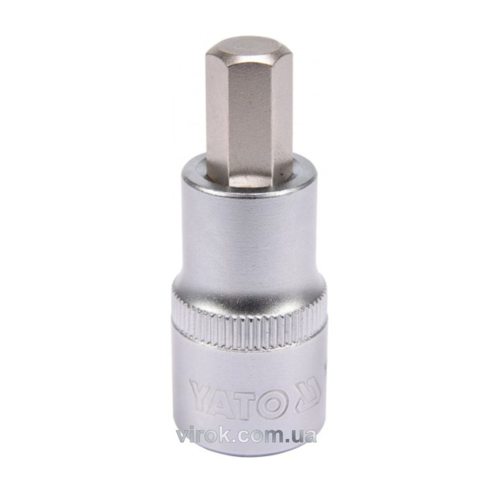 Головка торцева з насадкою HEX YATO : квадрат 1/2". HEX M10, L= 55 мм [40/160]