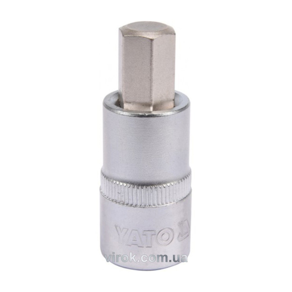 Головка торцева з насадкою HEX YATO : квадрат 1/2". HEX M12, L= 55 мм [40/160]