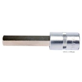 Головка торцева з насадкою HEX YATO : квадрат 1/2". HEX M14, L= 100 мм. подовжена [20/120]