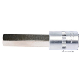 Головка торцева з насадкою HEX YATO : квадрат 1/2". HEX M17, L= 100 мм. подовжена [20/120]