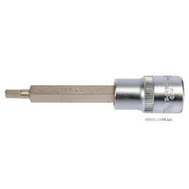 Головка торцева з насадкою HEX YATO : квадрат 1/2". HEX M5, L= 100 мм. подовжена [20/120]