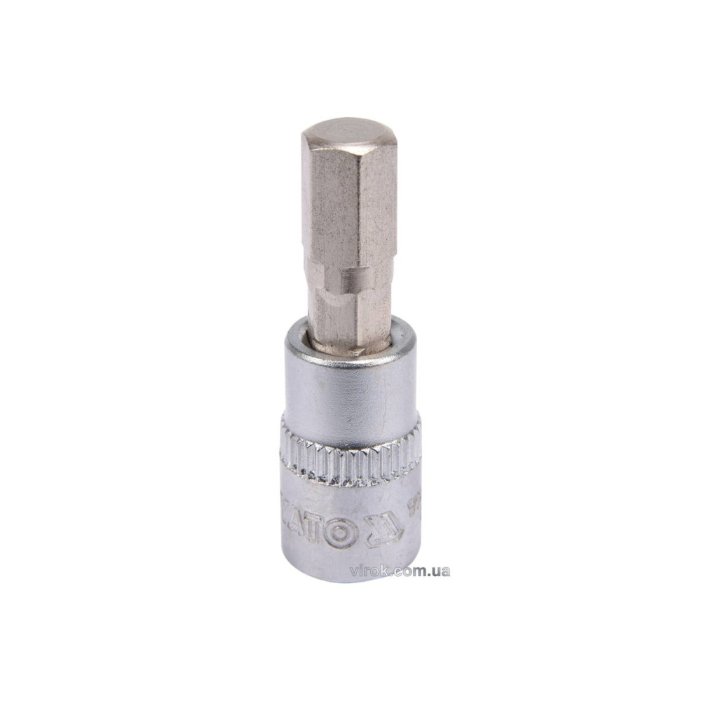 Головка торцева з насадкою HEX YATO : квадрат 1/4". HEX M7, L= 37 мм [150/600]