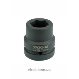Головка торцева ударна 6-гранна YATO : квадрат 1", М= 27 мм, L= 59 мм [6/24]