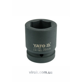 Головка торцева ударна 6-гранна YATO : квадрат 1", М= 36 мм, L= 65 мм [6/24]