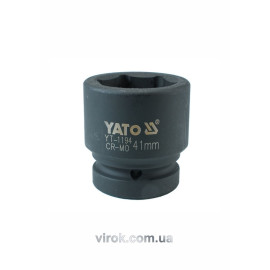 Головка торцева ударна 6-гранна YATO : квадрат 1", М= 41 мм, L= 65 мм [4/16]