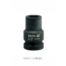 Головка торцева ударна 6-гранна YATO : квадрат 1/2", М= 12 мм, L= 39 мм [60/240]