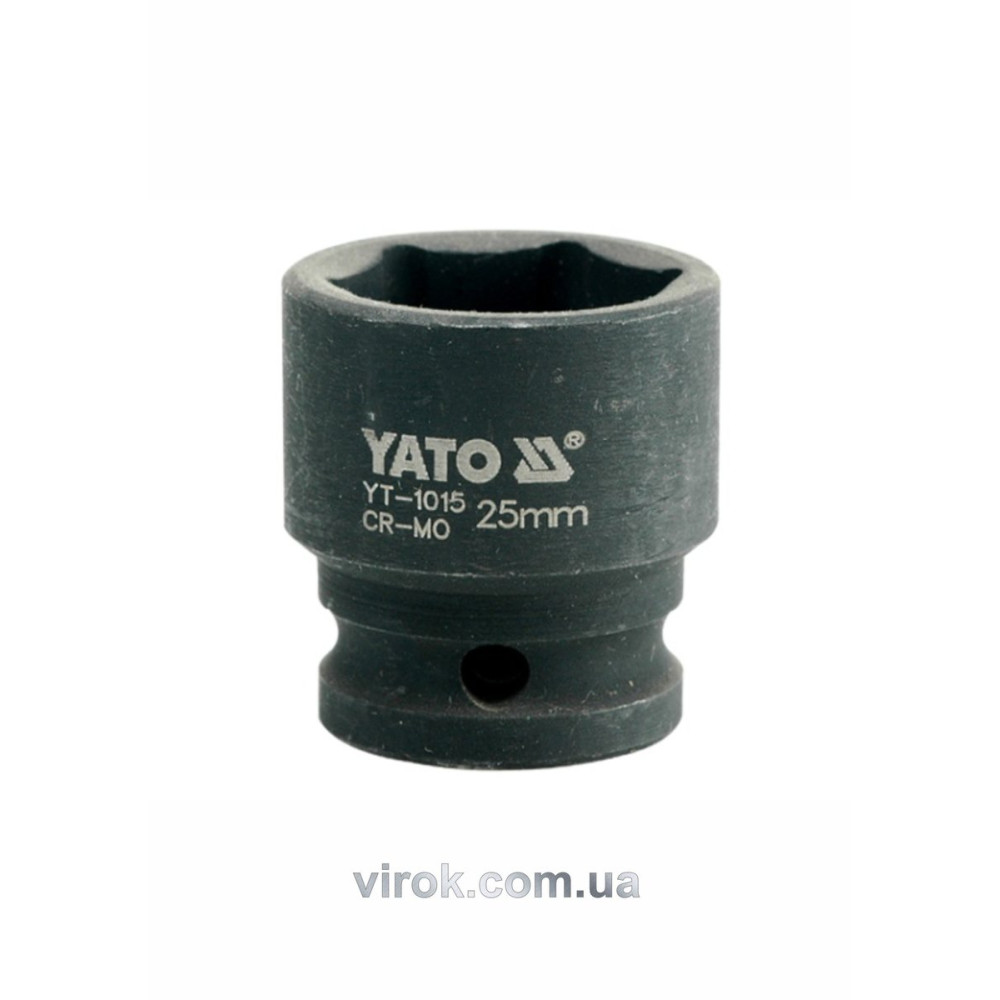 Головка торцева ударна 6-гранна YATO : квадрат 1/2", М= 25 мм, L= 43 мм [30/120]
