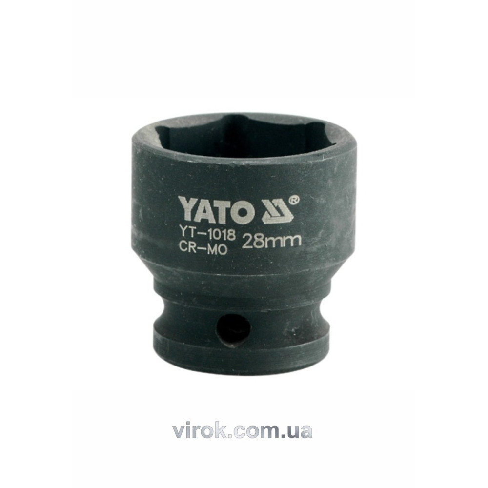 Головка торцева ударна 6-гранна YATO : квадрат 1/2", М= 28 мм, L= 48 мм [24/96]
