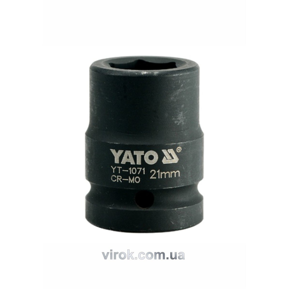 Головка торцева ударна 6-гранна YATO : квадрат 3/4", М= 21 мм, L= 50 мм [16/64]