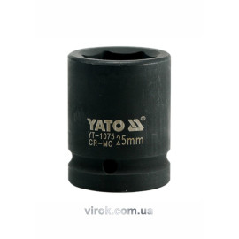 Головка торцева ударна 6-гранна YATO : квадрат 3/4", М= 25 мм, L= 50 мм [16/64]