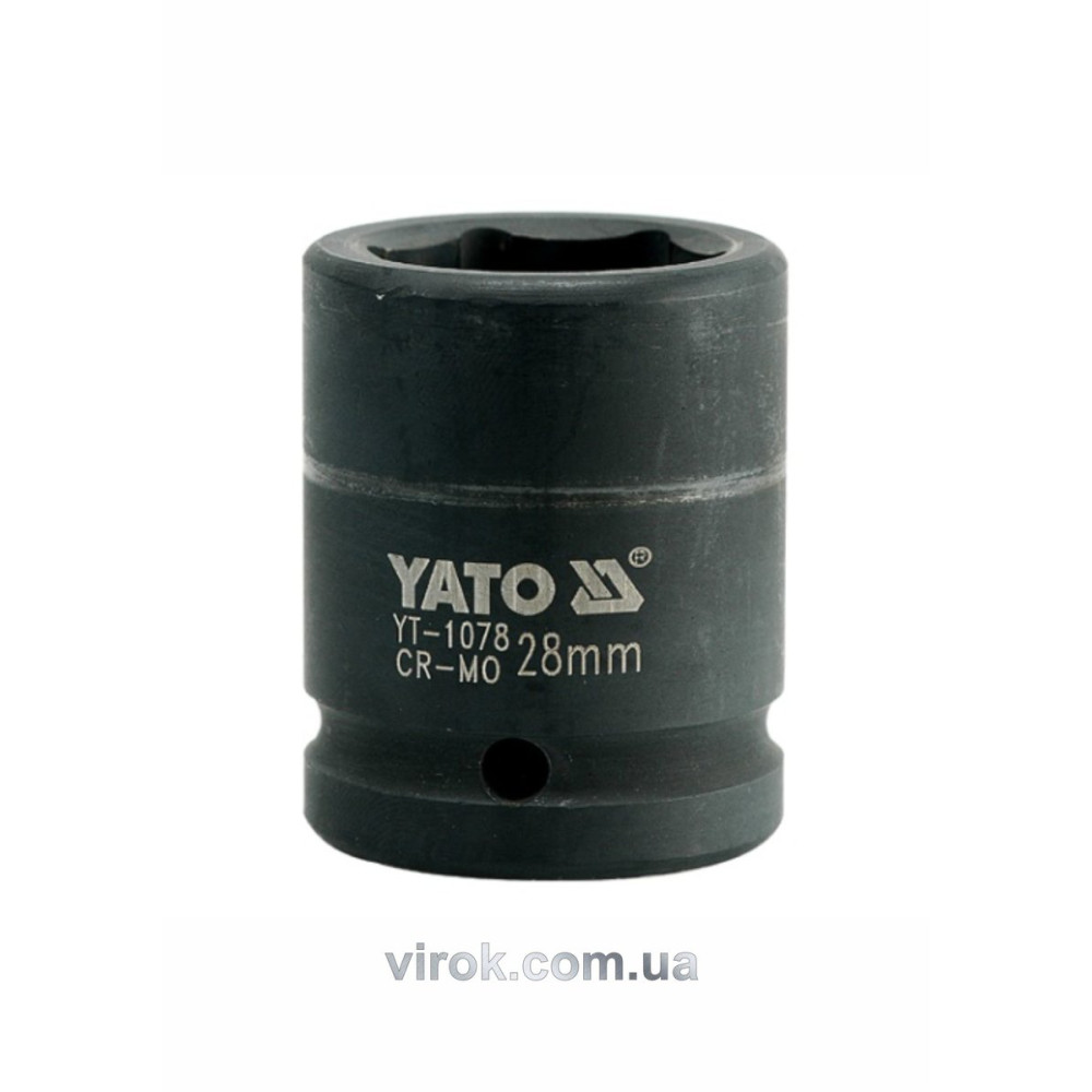 Головка торцева ударна 6-гранна YATO : квадрат 3/4", М= 28 мм, L= 53 мм [16/64]