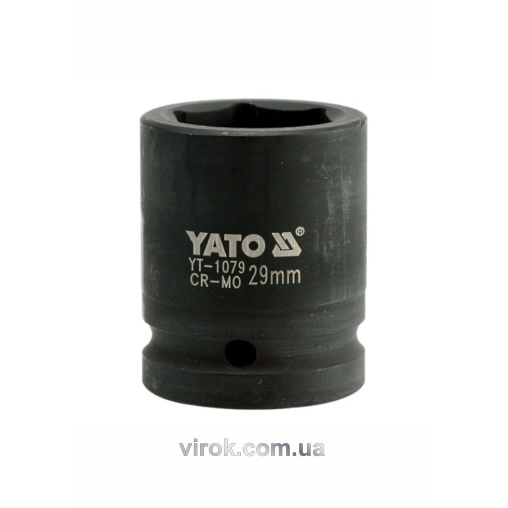 Головка торцева ударна 6-гранна YATO : квадрат 3/4", М= 29 мм, L= 53 мм [12/48]