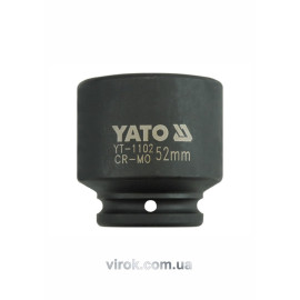 Головка торцева ударна 6-гранна YATO : квадрат 3/4", М= 52 мм, L= 72 мм [2/8]