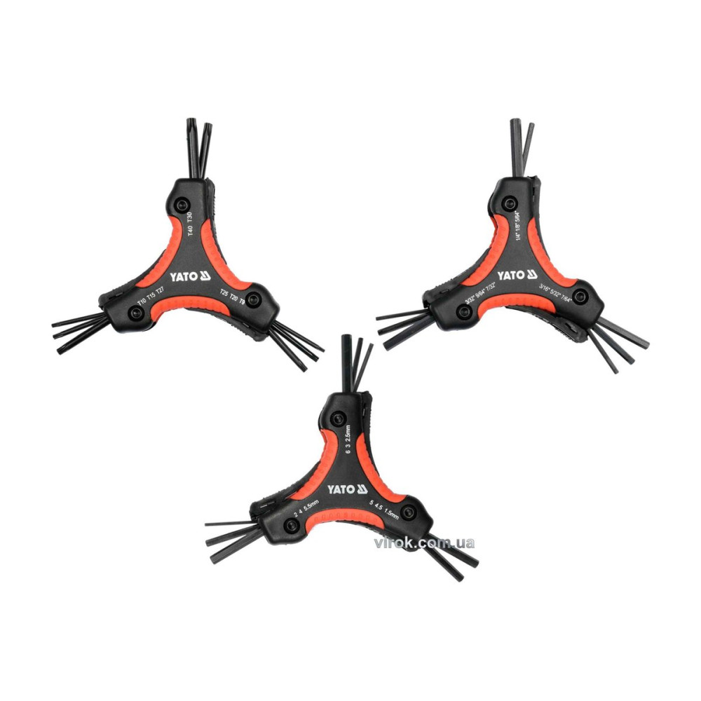 Набір ключів шестигранних YATO : HEX H1.5-H6, TORX T9-T40, 26 шт [6/20]