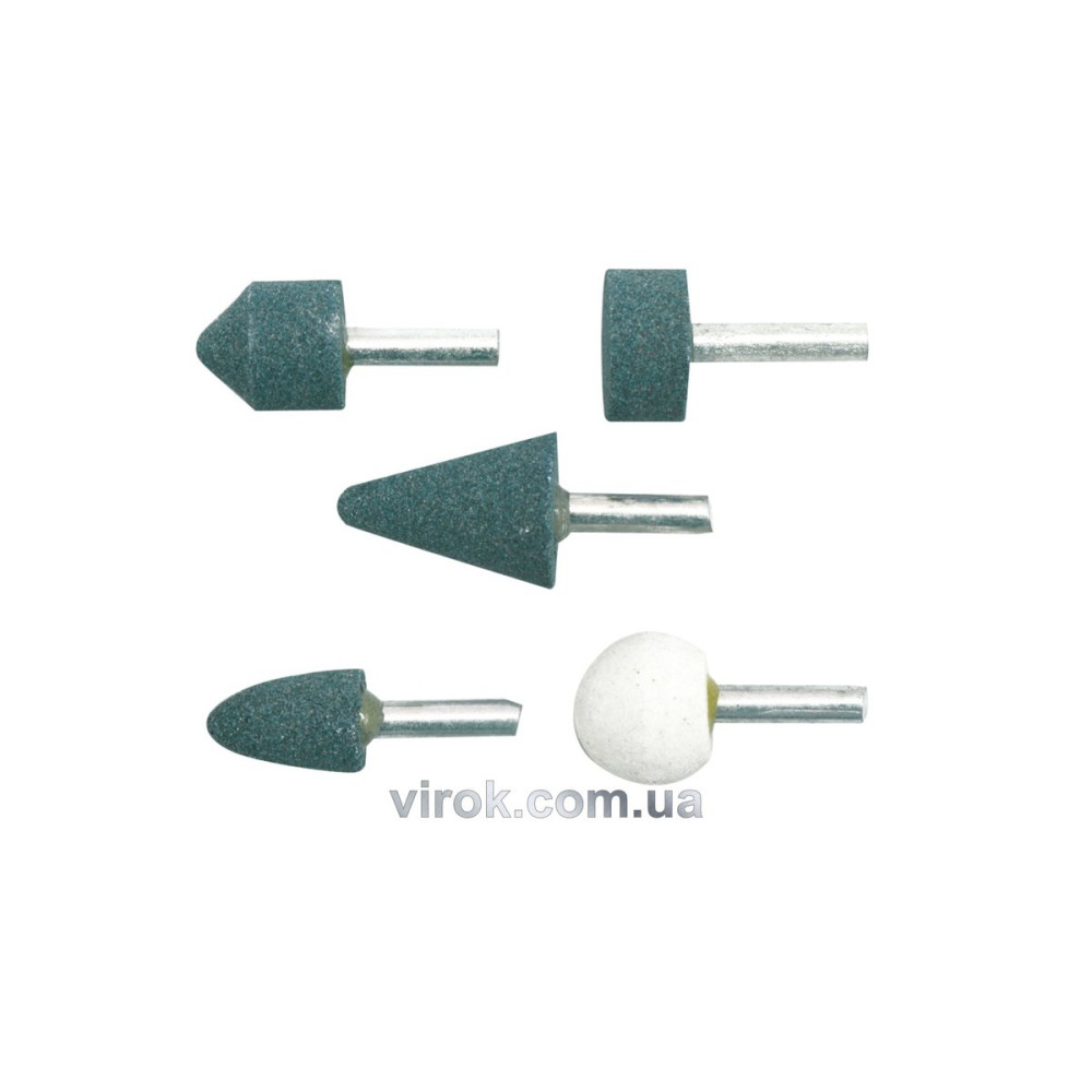 Камені шліфувальні VOREL (набір) Ø-6мм, 5шт. [25/200]