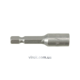Насадка торцева магнітна 6-гранна YATO : HEX М7 x 48 мм. HEX Ø= 1/4" YT-1502