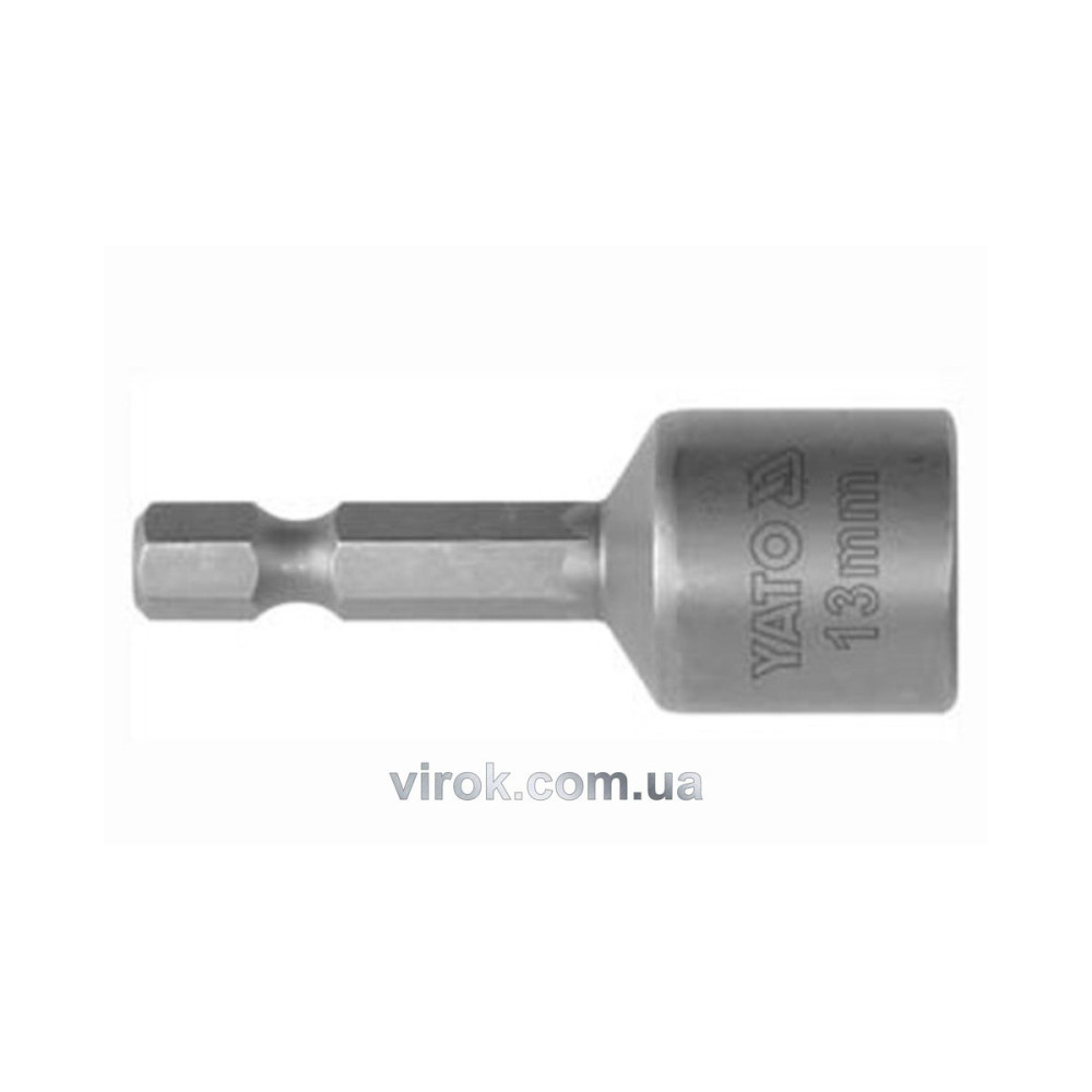 Насадка торцева магнітна 6-гранна YATO : HEX М8 x 48 мм. HEX Ø= 1/4" YT-1503