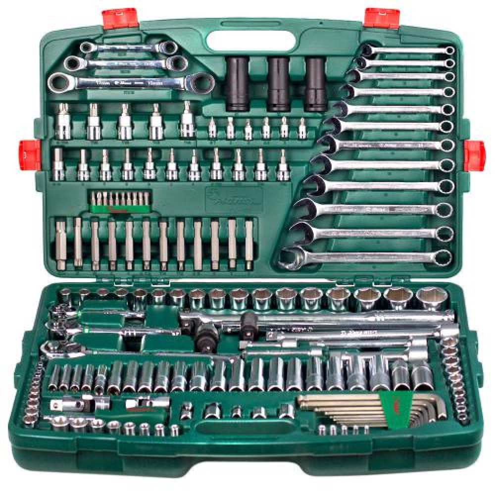 HANS. Набор инструмента 163 предмета 1/4", 3/8",1/2" (6 гран.)